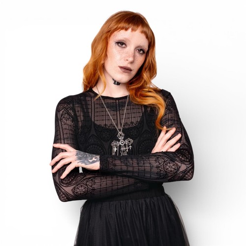 Hell bunny mea culpa top - hell,