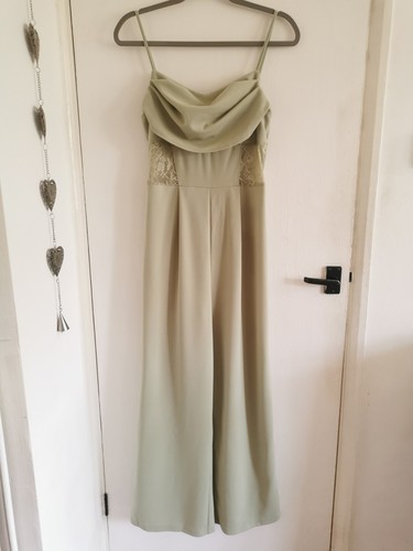 Sage green wide - wide, leg