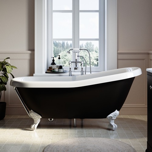 Black freestanding single - freestanding,