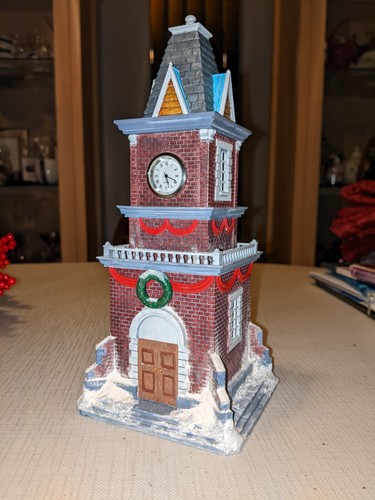 Christmas village clock tower - christmas,
