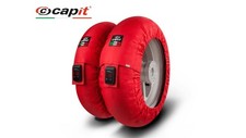 Capit Suprema Vision Tyre Warmers M/XXL 120/70 200/55 Rear Front RED *EURO Plug*