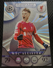TOPPS MATCH ATTAX 2025 - 26  CARD  ALEXIS MAC ALLISTER  LIVERPOOL  PLATINUM PULL