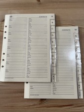 ORGANISER-MULBERRY PLANNER Contact Dividers x20 Clear PVC Size:210x165mm-UNUSED