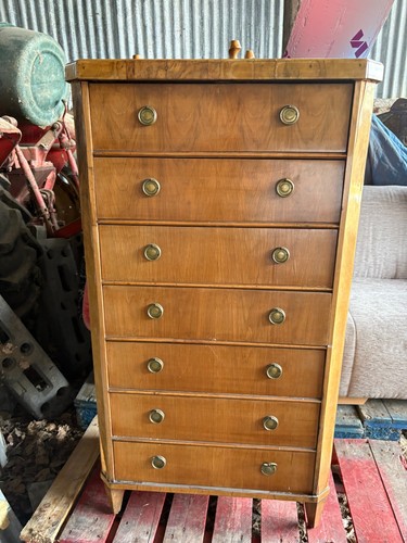 Antique chest drawers yew - chest,