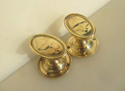 Brass door knobs handles - door,