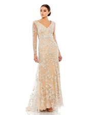 Mac Duggal - Beige Embroidered