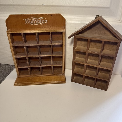 Vintage wooden wall display - wooden,