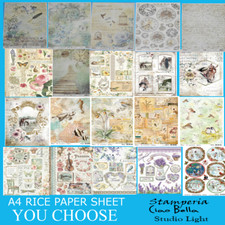 A4  Rice Paper You Choose Decoupage  Mixed Media Art crafts furniture