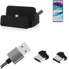 Charging Station for OnePlus Nord CE 5G + USB-Typ C u. Micro-USB-Adapter