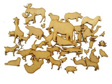 WOODEN MDF SHAPES ANIMALS
