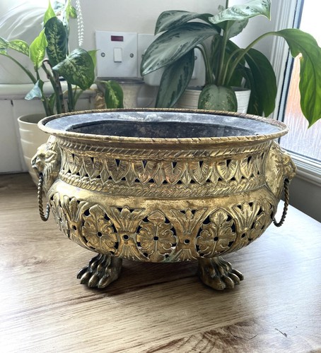 Repousse brass footed - repousse,