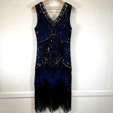 Black Sequin Gatsby Dress with