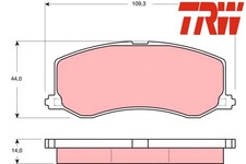 FRONT BRAKE PADS SET GDB3237