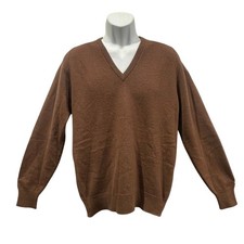 Pringle of Scotland for Harrods 100% 2 Ply Cashmere V-Neck Sweater Size M