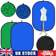 Green Screen Backdrop Double-Sided 2-in-1 Blue Screen Pop Up Chromakey Backdrops