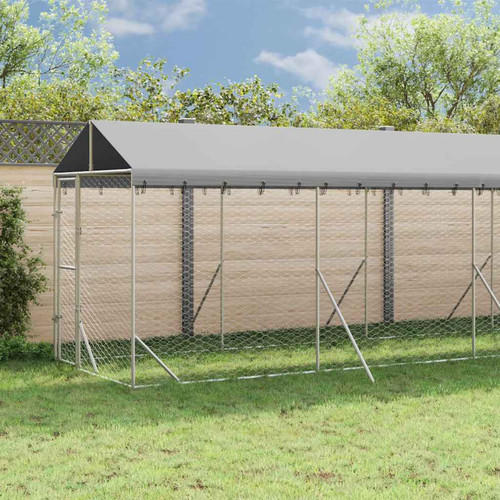 Dog kennel silver 2x14x2 - dog, 2x14x2.5m