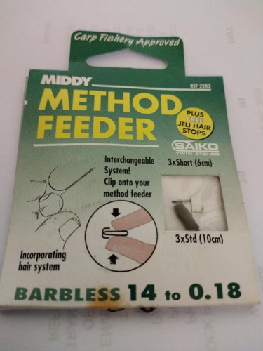 Middy method feeder - middy, barbless