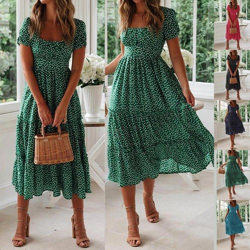 Womens floral boho - summer, midi