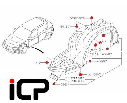 Icp front arch liner fitting - icp,