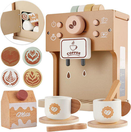 Kids wooden coffee machine - kids,
