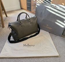 Mulberry Weekender Clipper Holdall, Dark Palm Heavy Grain