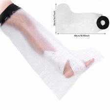 Half Leg Cast Protector Cover for Shower Foot Protector Bandage Waterproof 48cm