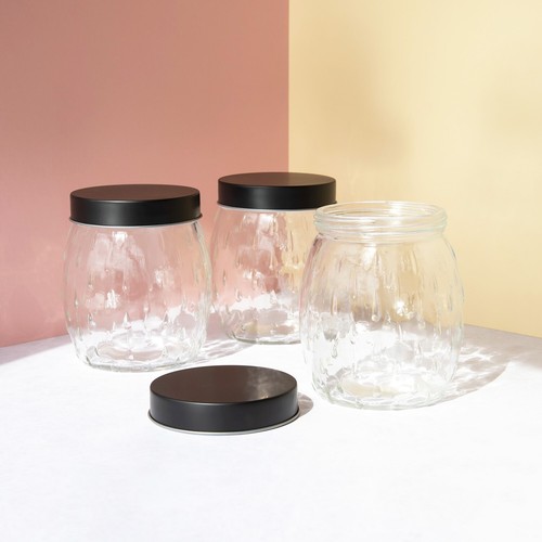 Set glass storage - 3, jars