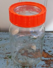 Vintage Ravenhead Kilner Jar. Orange Screw Top Lid. 1970s. 1 Litre. VGC.