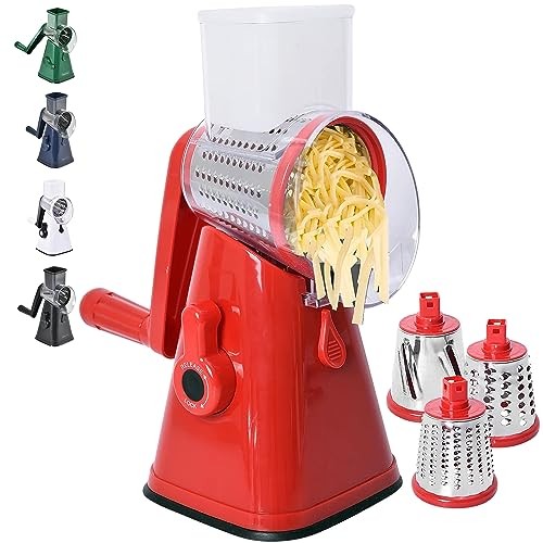 Rotary cheese grater handheld - grater,