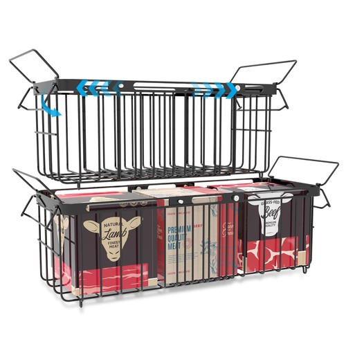 Freezer organizer bins pack - freezer, bins,