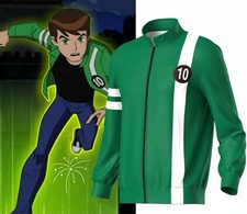 Ben 10 Alien Swarm Halloween Cosplay Clothing Green Leather Jacket Individuality