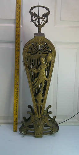 Vintage brass peacock - brass, fire