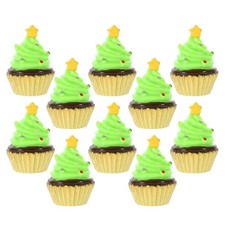  10 Pcs Cake Decorations Model Fake Cupcake Decorated Faux for Display