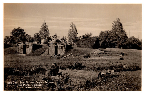 Postcard dug outs - postcard,