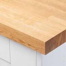 Wooden Worktop Solid Oak  2M 3M 4M Premium 22mm 27mm 40mm Thick Kitchen Counter