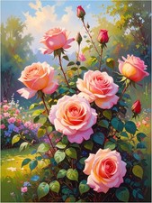 Tile Mural Blooming Roses on