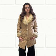 Vintage Beige Button Up Faux