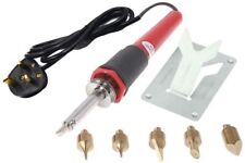 30W PYROGRAPHY TOOL WOOD BURNING KIT CRAFT PEN IRON 5 TIPS & STAND