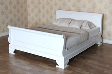 Sleigh Bed Frame | Antique White | Regular Footboard  4'6" 5' & 6' NEW B009P