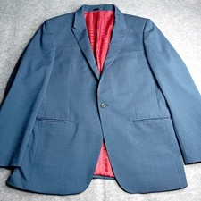 REMUS UOMO SUIT JACKET MENS SLIM FIT WOOL BLEND STRETCH 42R - FORMAL