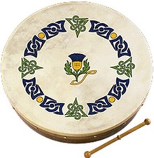 Waltons Thistle Flag 18" Bodhran with Tipper - Make me a offer Sale now on