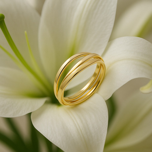 18ct gold russian wedding ring - wedding,