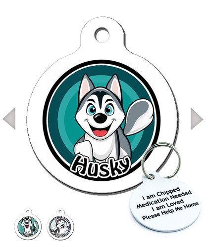 Siberian husky dog tags pet - dog,