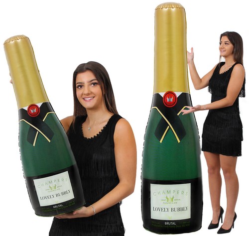 Giant champagne bottle blow - giant,