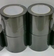 4 Rolls 75mm 18m Silage BLACK Tape Agricultural Bale Agri Bag Repair Farmers PVC