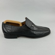 Stemar Black Leather Slip On