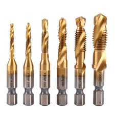 Drill Tap HSS Metric M3-M10 1/4'' Hex Shank Bits Screw Thread Spiral Cutter