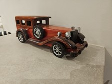 Handcrafted wooden model car