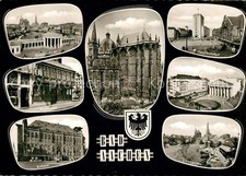 Bad Aachen Elisenbrunnen Cathedral Station Post Car Theatre City Hall Elisengarten Coat of Arms