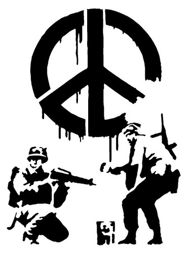 Banksy selection mylar stencil - mylar,
